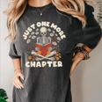 Just One More Chapter Skeleton Reading Book Lover Women's Comfort Colors T-Shirt Pepper