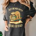 Just One More Chapter Sloth Sleeping On Books Reading Women's Comfort Colors T-Shirt Pepper Just One More Chapter Sloth Sleeping On Books Reading Women's Comfort Colors T-Shirt Pepper