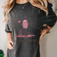 I Just Want To Be Alone With My Dog For Introvert Dog Mom Women's Comfort Colors T-Shirt Pepper I Just Want To Be Alone With My Dog For Introvert Dog Mom Women's Comfort Colors T-Shirt Pepper