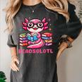 Kawaii Axolotl Readsolotl Book Lover Reading Bookworm Girls Women's Comfort Colors T-Shirt Pepper