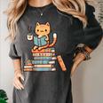 Kawaii Cat Coffee Books Teacher Men Women Girls Kids Women's Comfort Colors T-Shirt Pepper Kawaii Cat Coffee Books Teacher Men Women Girls Kids Women's Comfort Colors T-Shirt Pepper