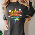 Kids Ka-Blam 7 Year Old Boys 7th Birthday Comic Book Super Hero Women's Comfort Colors T-Shirt Pepper Kids Ka-Blam 7 Year Old Boys 7th Birthday Comic Book Super Hero Women's Comfort Colors T-Shirt Pepper