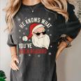 He Knows What You'Ve Been Reading Book Lover Women Santa Women's Comfort Colors T-Shirt Pepper He Knows What You'Ve Been Reading Book Lover Women Santa Women's Comfort Colors T-Shirt Pepper