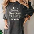 Late Night Readers Club Moon & Stars Book Lover Women's Comfort Colors T-Shirt Pepper Late Night Readers Club Moon & Stars Book Lover Women's Comfort Colors T-Shirt Pepper