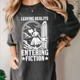 Leaving Reality Entering Fiction Bookish Book Reading Women's Comfort Colors T-Shirt Pepper