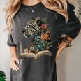 Leopard Book Flower Women's Comfort Colors T-Shirt Pepper