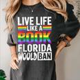 LGBTQ Quote Live Life Like A Banned Rainbow Book Women's Comfort Colors T-Shirt Pepper LGBTQ Quote Live Life Like A Banned Rainbow Book Women's Comfort Colors T-Shirt Pepper