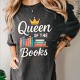 Librarian Queen Of The Books Book Reading Library Women's Comfort Colors T-Shirt Pepper Librarian Queen Of The Books Book Reading Library Women's Comfort Colors T-Shirt Pepper