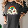 Libraries Are For Everyone Book LGBTQ Ally Gay Pride Month Women's Comfort Colors T-Shirt Pepper