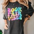 Library Book Fair Vibe Tie Dye School Reading Nostalgic Women's Comfort Colors T-Shirt Pepper Library Book Fair Vibe Tie Dye School Reading Nostalgic Women's Comfort Colors T-Shirt Pepper