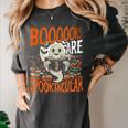 Library Halloween Book Lover Ghost With Books Women's Comfort Colors T-Shirt Pepper