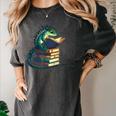 Lizard Reading Book Librarian Bookworm Reader Read Women's Comfort Colors T-Shirt Pepper