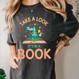 Take a Look It's In a Book Reading Teacher Book Lover Women's Comfort Colors T-Shirt Pepper Take a Look It's In a Book Reading Teacher Book Lover Women's Comfort Colors T-Shirt Pepper