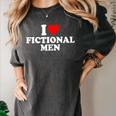 I Love Heart Fictional Men Simple Cute Books Reading Women's Comfort Colors T-Shirt Pepper I Love Heart Fictional Men Simple Cute Books Reading Women's Comfort Colors T-Shirt Pepper