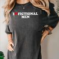 I Love Heart Fictional Men Simple Cute Reading Books Women's Comfort Colors T-Shirt Pepper