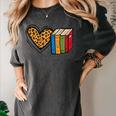 Love Reading Book Librarian Across America Men Women Kids Women's Comfort Colors T-Shirt Pepper