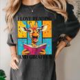 Love Reading And Giraffes Cute Giraffe Reading Book Lovers Women's Comfort Colors T-Shirt Pepper Love Reading And Giraffes Cute Giraffe Reading Book Lovers Women's Comfort Colors T-Shirt Pepper
