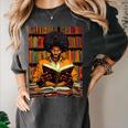 Man Reading Book Black History Month Book Lover Afro Women's Comfort Colors T-Shirt Pepper