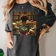 Melanin Afro Women Educated Reading Book History Girls Women's Comfort Colors T-Shirt Pepper Melanin Afro Women Educated Reading Book History Girls Women's Comfort Colors T-Shirt Pepper
