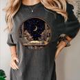 Moon Book Bookshelf Library Coffee Cup Star Stars Pattern Women's Comfort Colors T-Shirt Pepper Moon Book Bookshelf Library Coffee Cup Star Stars Pattern Women's Comfort Colors T-Shirt Pepper