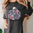Morally Grey Skeleton Reading Smut Smutty Spicy Books Lover Women's Comfort Colors T-Shirt Pepper Morally Grey Skeleton Reading Smut Smutty Spicy Books Lover Women's Comfort Colors T-Shirt Pepper