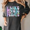 I Like Music More Than People Introvert Musician Retro Women's Comfort Colors T-Shirt Pepper