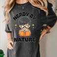 Nerdy By Nature Chibi Cute Book Lover Women's Comfort Colors T-Shirt Pepper Nerdy By Nature Chibi Cute Book Lover Women's Comfort Colors T-Shirt Pepper