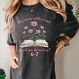 How Many Nights Reading 67 Meme Floral Book Lover Teacher Women's Comfort Colors T-Shirt Pepper