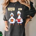 How Many Nights Reading Goose Book Lover Reader Women's Comfort Colors T-Shirt Pepper