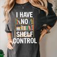 I Have No Shelf Control Read Book Reading Librarian Women's Comfort Colors T-Shirt Pepper