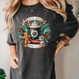 North Pole Book Club Books Reading Mug Gingerbread Women's Comfort Colors T-Shirt Pepper