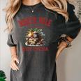 North Pole Book Club Hot Cocoa Bookworm Christmas Xmas Women's Comfort Colors T-Shirt Pepper