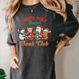 North Pole Readers Book Club Reading Book Christmas Women's Comfort Colors T-Shirt Pepper