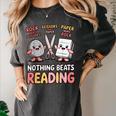 Nothing Goes Beyond Reading Rock Paper Scissors Book Women's Comfort Colors T-Shirt Pepper