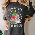 Oh What Fun It Is To Read Book Christmas Tree Premium Tri-Blend Women's Comfort Colors T-Shirt Pepper