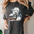 Old English Sheepdog Books Reading Dog Breed Graphic Women's Comfort Colors T-Shirt Pepper Old English Sheepdog Books Reading Dog Breed Graphic Women's Comfort Colors T-Shirt Pepper