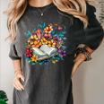 Open Book With Colorful Floral Reading Magic Women's Comfort Colors T-Shirt Pepper