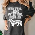 Outside Of A Dog A Book Is Man's Best Friend Apparel Women's Comfort Colors T-Shirt Pepper