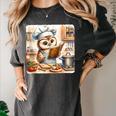 Owl Learning To Cook With Cookbook Chef Apron Stove Cooking Women's Comfort Colors T-Shirt Pepper