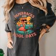 Paperbacks And Pool Days Flamingo Reading Summer Vibes Books Women's Comfort Colors T-Shirt Pepper
