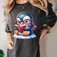 Penguin Reading a Book Animal Women's Comfort Colors T-Shirt Pepper Penguin Reading a Book Animal Women's Comfort Colors T-Shirt Pepper