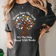 Please Save The Earth It's The Only Planet With Books Women's Comfort Colors T-Shirt Pepper