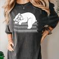 Polar Bear Reading Book Pajama Sleep Women's Comfort Colors T-Shirt Pepper