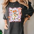 Preppy Coquette Bow Ghost Reading Books Halloween Book Women's Comfort Colors T-Shirt Pepper Preppy Coquette Bow Ghost Reading Books Halloween Book Women's Comfort Colors T-Shirt Pepper