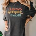 Protect Libraries Banned Books Literacy And Equity For All Women's Comfort Colors T-Shirt Pepper