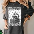 PROUDLY ANTI-SOCIAL MEMBER OF THE Introverted Book Club Women's Comfort Colors T-Shirt Pepper