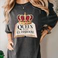 Queen Of The Classroom Appreciation Royal Crown Book Women's Comfort Colors T-Shirt Pepper