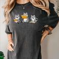 Raccoons Reading Books Raccoon Bookish Bookworm Raccoon Book Women's Comfort Colors T-Shirt Pepper