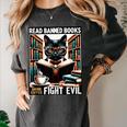 Read Banned Books Drink Coffee Fight Evil Book Reader Lovers Women's Comfort Colors T-Shirt Pepper