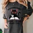 Read Banned Books Drink Coffee Fight Evil Retro Cat Women's Comfort Colors T-Shirt Pepper Read Banned Books Drink Coffee Fight Evil Retro Cat Women's Comfort Colors T-Shirt Pepper